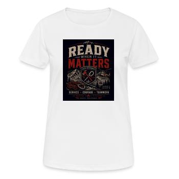 Mountain Rescue & Rescue Helicopter Design - Women's Breathable T-Shirt - white - Front - AI Model Female 172 dark (172cm)