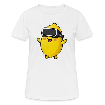 Lemon Sweet Cartoon Gamer Comic - T-shirt respirant Femme - blanc - Devant - AI Model Female 172 dark (172cm)