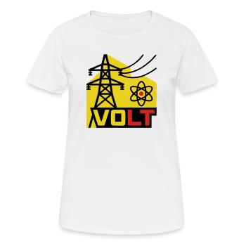 High Voltage Volt Logo - T-shirt respirant Femme - blanc - Devant - AI Model Female 172 dark (172cm)