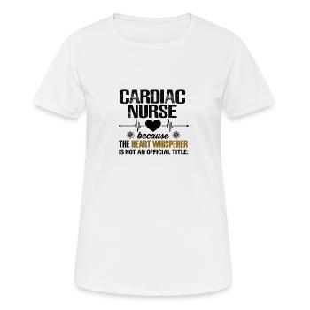 Cardiac Nurse Gift for Healthcare Hero - Women's Breathable T-Shirt - white - Front - AI Model Female 172 dark (172cm)
