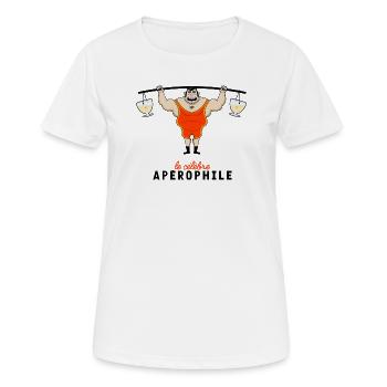 Aperophile - T-shirt respirant Femme - blanc - Devant - AI Model Female 172 dark (172cm)