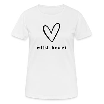 Wild Heart | Minimal Herz Design - Frauen T-Shirt atmungsaktiv - Weiß - Vorne - AI Model Female 172 dark (172cm)