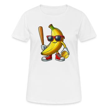 Banana Sunglasses Playing Softball - Frauen T-Shirt atmungsaktiv - Weiß - Vorne - AI Model Female 172 dark (172cm)