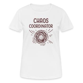 Chaos Coordinator | Funny Toddler Parent Shirt - Women's Breathable T-Shirt - white - Front - AI Model Female 172 dark (172cm)