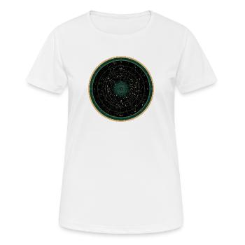 Symbole graphique du ciel nocturne de Polarstern - T-shirt respirant Femme - blanc - Devant - AI Model Female 172 dark (172cm)