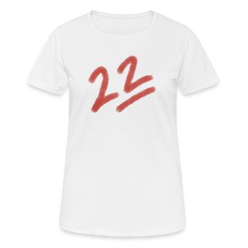 Red Brushstroke 22 - Women's Breathable T-Shirt - white - Front - AI Model Female 172 dark (172cm)