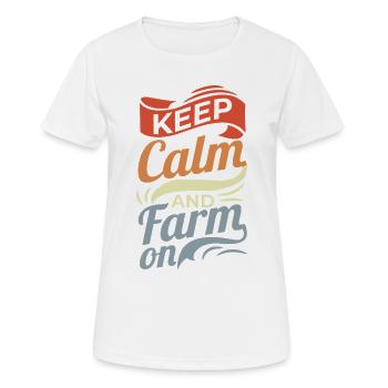 Lustiger Landwirt Spruch - Frauen T-Shirt atmungsaktiv - Weiß - Vorne - AI Model Female 172 dark (172cm)