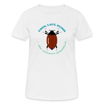 Maikäfer - Frauen T-Shirt atmungsaktiv - Weiß - Vorne - AI Model Female 172 dark (172cm)