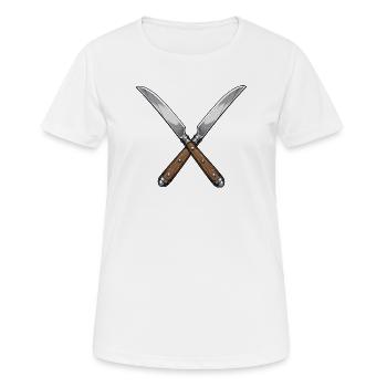 Knife - Women's Breathable T-Shirt - white - Front - AI Model Female 172 dark (172cm)