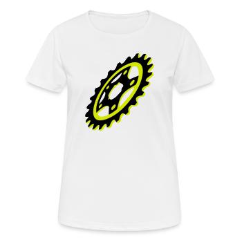 Graphique de plateau de vélo - T-shirt respirant Femme - blanc - Devant - AI Model Female 172 dark (172cm)