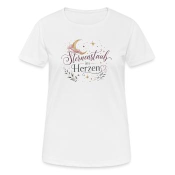Sternenstaub im Herzen - Frauen T-Shirt atmungsaktiv - Weiß - Vorne - AI Model Female 172 dark (172cm)