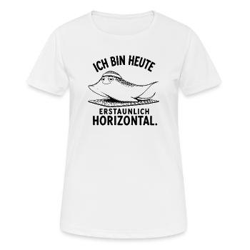 Pilates-Rochen | Lustiger Pilates Spruch | Fitness - Frauen T-Shirt atmungsaktiv - Weiß - Vorne - AI Model Female 172 dark (172cm)