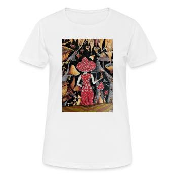 Dame Mushrooom - T-shirt respirant Femme - blanc - Devant - AI Model Female 172 dark (172cm)