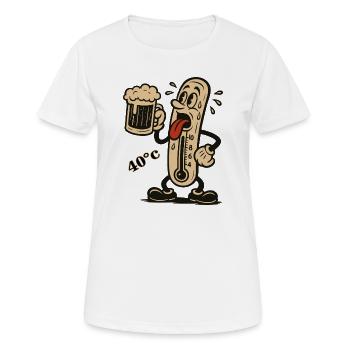 Boiling thermometer and beer - Women's Breathable T-Shirt - white - Front - AI Model Female 172 dark (172cm)