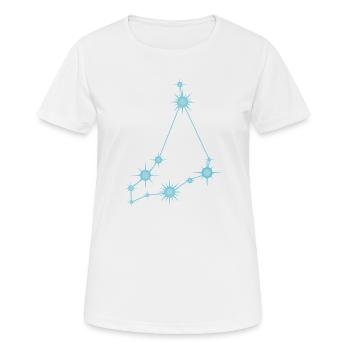 Steinbockstern Sternbild Tierkreiszeichen Blau - Frauen T-Shirt atmungsaktiv - Weiß - Vorne - AI Model Female 172 dark (172cm)