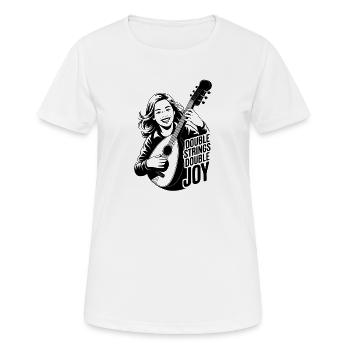 Mandoline Double Cordes Double Joy Madoliniste - T-shirt respirant Femme - blanc - Devant - AI Model Female 172 dark (172cm)