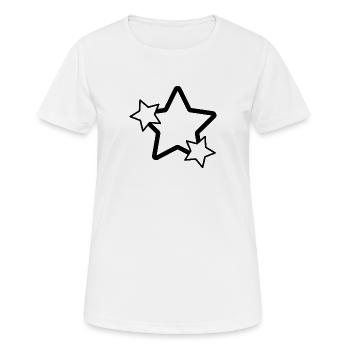 Étoiles - T-shirt respirant Femme - blanc - Devant - AI Model Female 172 dark (172cm)