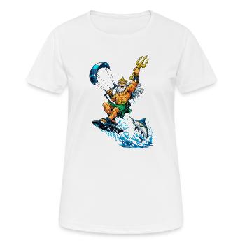 Neptune autrefois sportif - T-shirt respirant Femme - blanc - Devant - AI Model Female 172 dark (172cm)