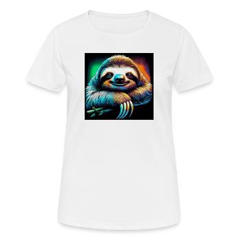 sloth - Women's Breathable T-Shirt - white - Front - AI Model Female 172 dark (172cm)