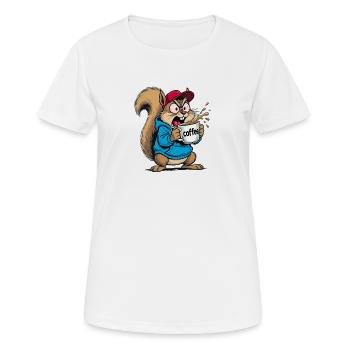 écureuil - T-shirt respirant Femme - blanc - Devant - AI Model Female 172 dark (172cm)