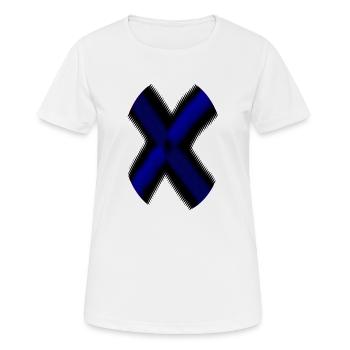 Néon X-Cross Blue - T-shirt respirant Femme - blanc - Devant - AI Model Female 172 dark (172cm)