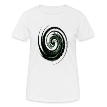 Green Spiral Swirl Neon Art - Women's Breathable T-Shirt - white - Front - AI Model Female 172 dark (172cm)