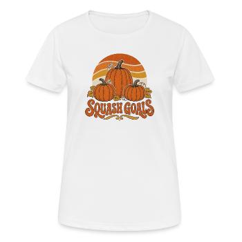 Squash Goals Autumn Pumpkin Trio - Women's Breathable T-Shirt - white - Front - AI Model Female 172 dark (172cm)