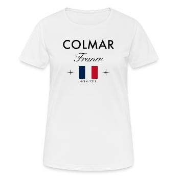 Colmar France coordonne le souvenir de voyage - T-shirt respirant Femme - blanc - Devant - AI Model Female 172 dark (172cm)