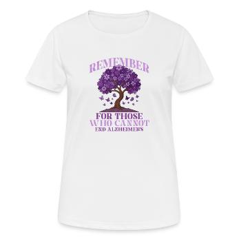 Pour tous ceux qui ne peuvent pas mettre fin à Alzheimer. - T-shirt respirant Femme - blanc - Devant - AI Model Female 172 dark (172cm)