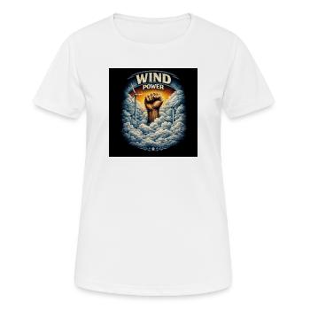 Le vent frappe sur les nuages - T-shirt respirant Femme - blanc - Devant - AI Model Female 172 dark (172cm)