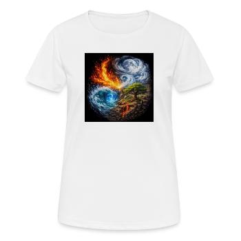 The Elements - Women's Breathable T-Shirt - white - Front - AI Model Female 172 dark (172cm)