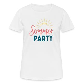 Summer Party Sunbeam Logo - Women's Breathable T-Shirt - white - Front - AI Model Female 172 dark (172cm)