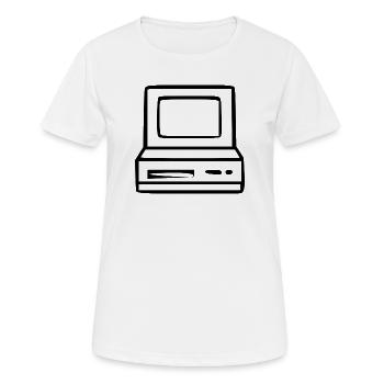 Cadeau vintage des années 80 et 90 pour ordinateur rétro - T-shirt respirant Femme - blanc - Devant - AI Model Female 172 dark (172cm)