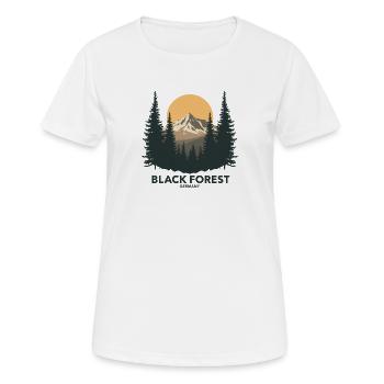 Insigne du patrimoine de la Forêt-Noire de Schwarzwald - T-shirt respirant Femme - blanc - Devant - AI Model Female 172 dark (172cm)
