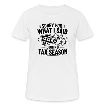 Don d’expert-comptable fiscal pour un professionnel CPA - T-shirt respirant Femme - blanc - Devant - AI Model Female 172 dark (172cm)