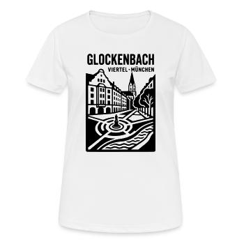 München Glockenbachviertel Gärtnerplatz - Frauen T-Shirt atmungsaktiv - Weiß - Vorne - AI Model Female 172 dark (172cm)