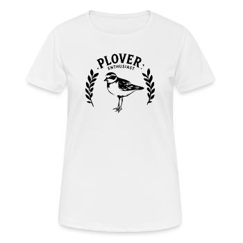 Passionné de pluviers Oiseau de rivage noir - T-shirt respirant Femme - blanc - Devant - AI Model Female 172 dark (172cm)