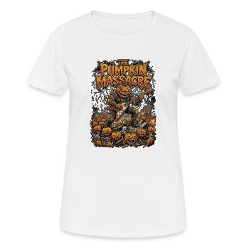 Heavy Metal Pumpkin Halloween - Women's Breathable T-Shirt - white - Front - AI Model Female 172 dark (172cm)