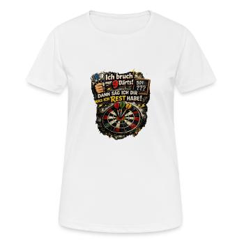 Nur 9 Darts Rest Bleibt - Frauen T-Shirt atmungsaktiv - Weiß - Vorne - AI Model Female 172 dark (172cm)
