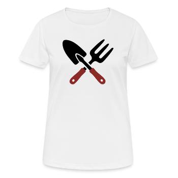 Gartenwerkzeug Schaufel Icon - Frauen T-Shirt atmungsaktiv - Weiß - Vorne - AI Model Female 172 dark (172cm)