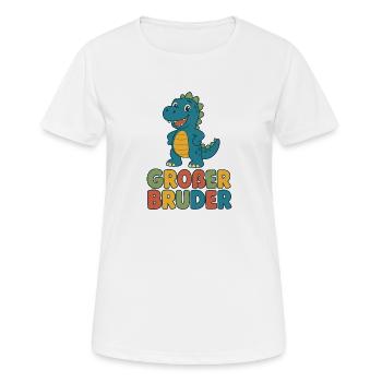 Dinosaurier Großer Bruder - Frauen T-Shirt atmungsaktiv - Weiß - Vorne - AI Model Female 172 dark (172cm)