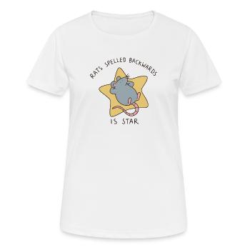 Rats Spelled Backwards Is Star Funny Mouse - Women's Breathable T-Shirt - white - Front - AI Model Female 172 dark (172cm)