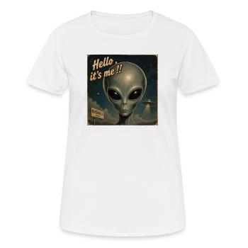 ALIEN - Hello it's me  - T-shirt respirant Femme - blanc - Devant - AI Model Female 172 dark (172cm)