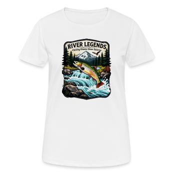 Légendes de la rivière Sunrise Giants - T-shirt respirant Femme - blanc - Devant - AI Model Female 172 dark (172cm)