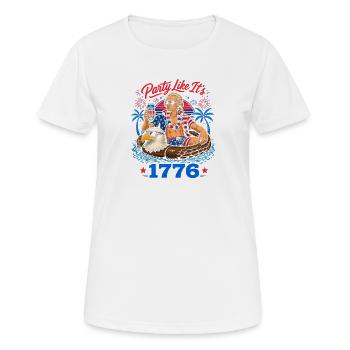 Célébrez comme en 1776 ! Alexander Hamilton, 4e Ju - T-shirt respirant Femme - blanc - Devant - AI Model Female 172 dark (172cm)