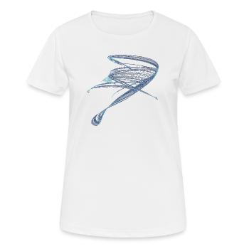Le chemin de fer secret – Théorie du chaos - T-shirt respirant Femme - blanc - Devant - AI Model Female 172 dark (172cm)