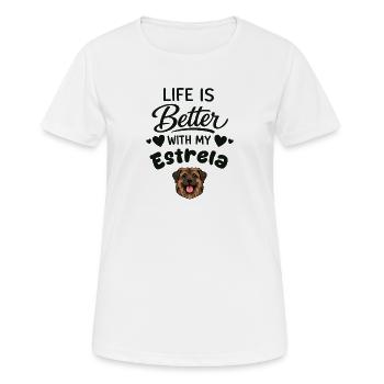Life is better with mine - Women's Breathable T-Shirt - white - Front - AI Model Female 172 dark (172cm)