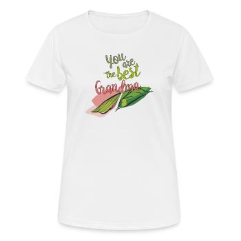 You're the best grandma - Women's Breathable T-Shirt - white - Front - AI Model Female 172 dark (172cm)