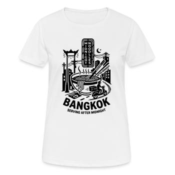 Nouilles de minuit de Bangkok - T-shirt respirant Femme - blanc - Devant - AI Model Female 172 dark (172cm)