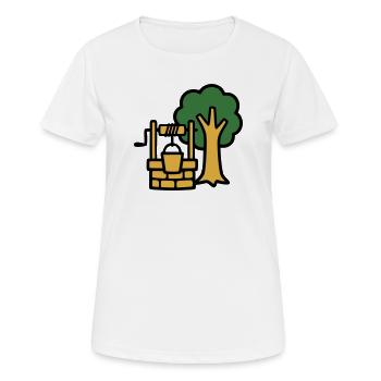 Draw Fountain Village Logo - Women's Breathable T-Shirt - white - Front - AI Model Female 172 dark (172cm)
